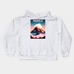 Makalu Mountain, Nepal Kids Hoodie